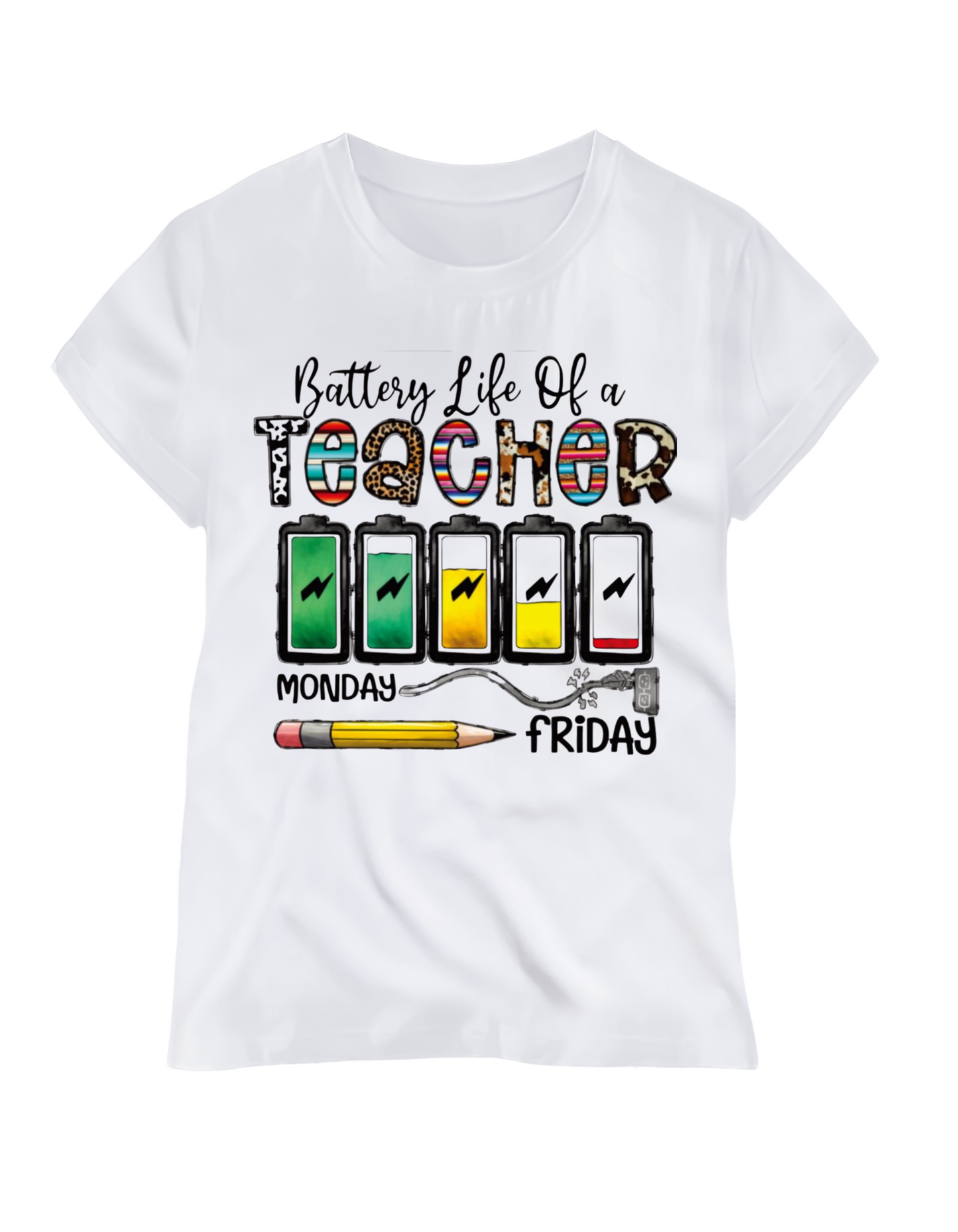 Battery Life of a Teacher/ 10' Width DTF Transfer (T-42)