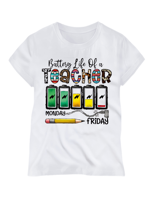 Battery Life of a Teacher/ 10' Width DTF Transfer (T-42)