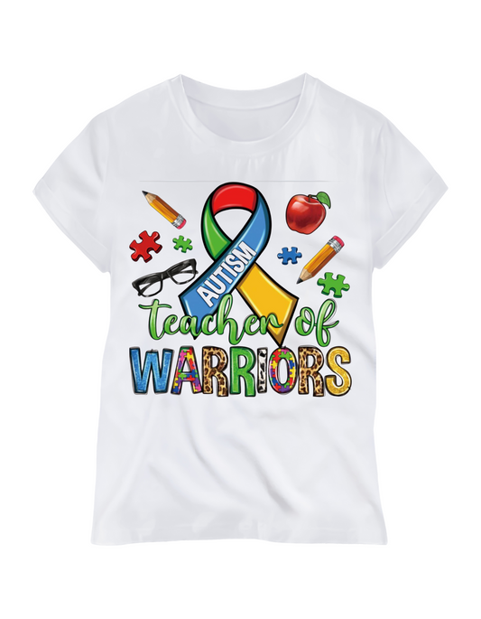 Autism Teacher of Warriors/ 10" Width DTF Transfer (T-72)