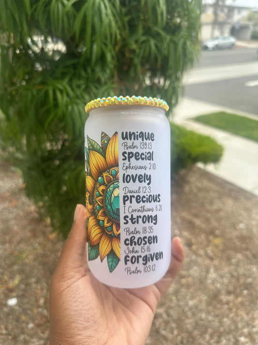 God Says You Are Bling Tumbler with Straw & Lid
